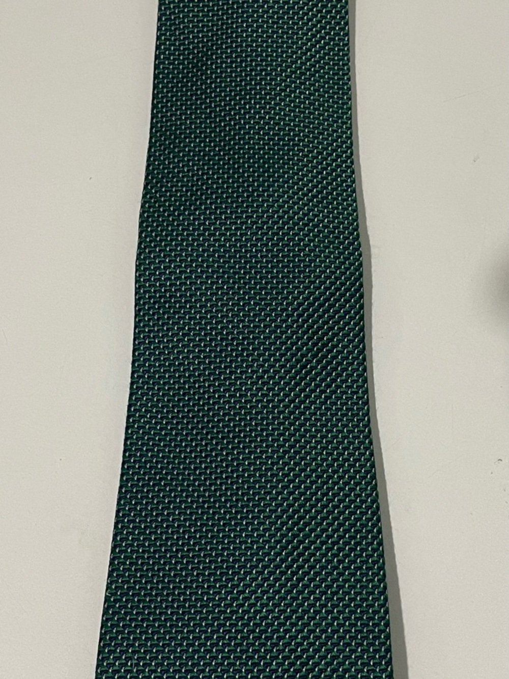 Lauren Ralph Lauren Green w/ White Specs 100% Silk Tie